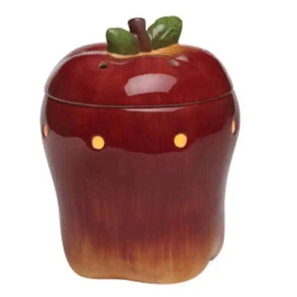 Scentsy Big Apple Full Size Teacher Plug In Wax Candle Warmer Red Retired 2010 - Picture 1 of 16